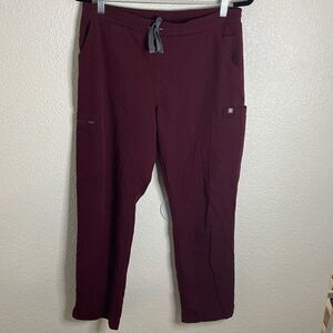 FIGS- High Waisted Yola Skinny Pants- Burgundy color-scrub pants- Size MP